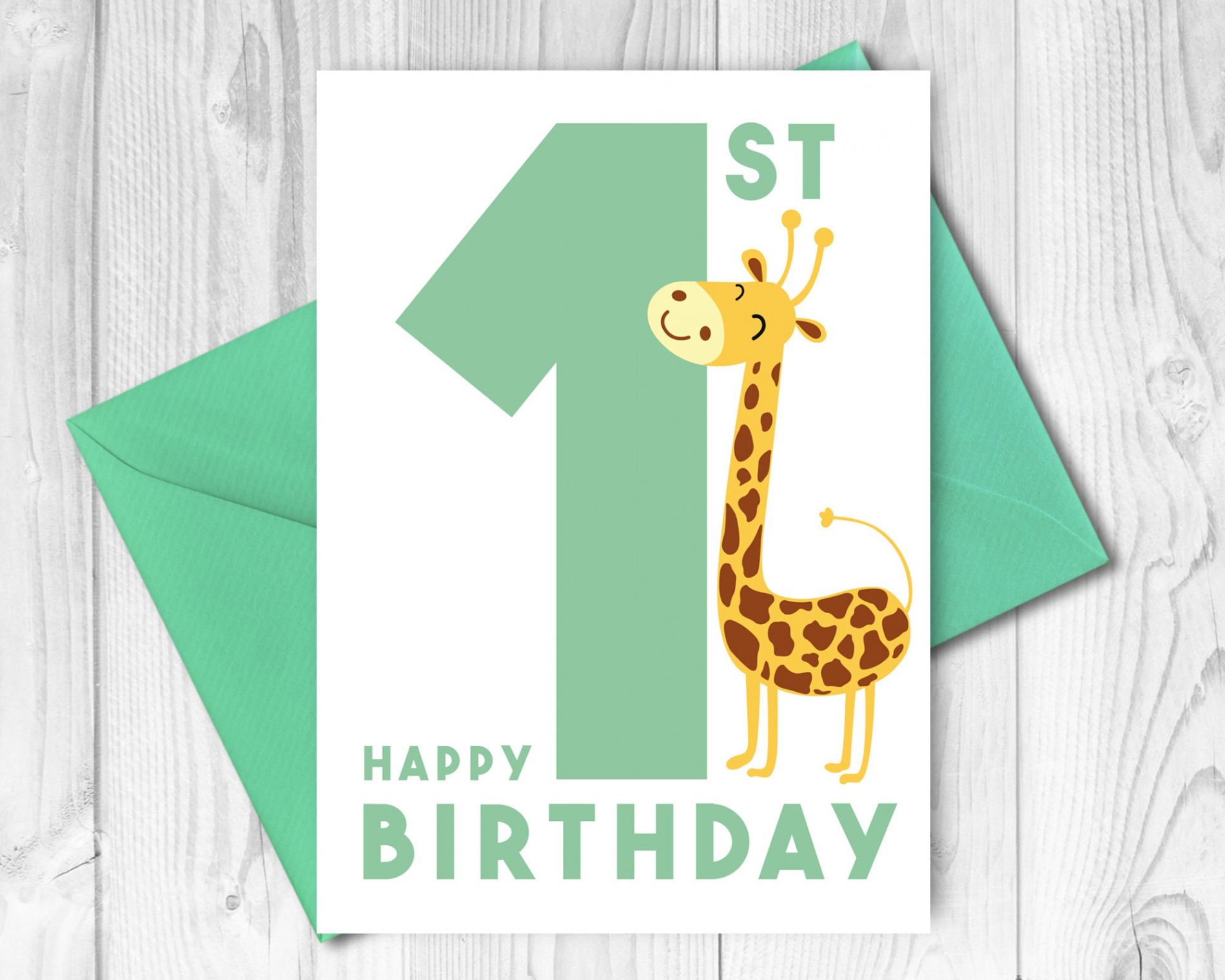 First Birthday Card Printable  Year Old Birthday Card - Etsy Ireland