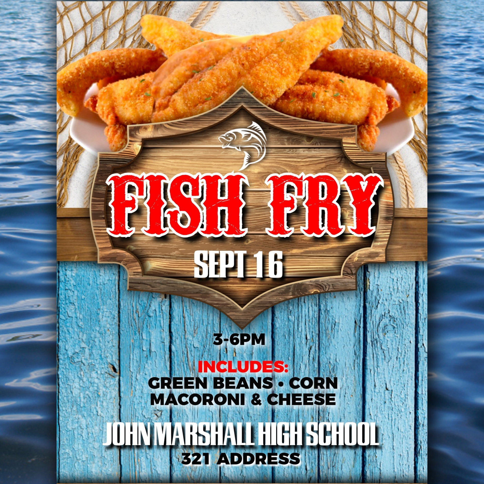 Fish Fry Flyer  Edit Online  X Digital & Printable  Do It