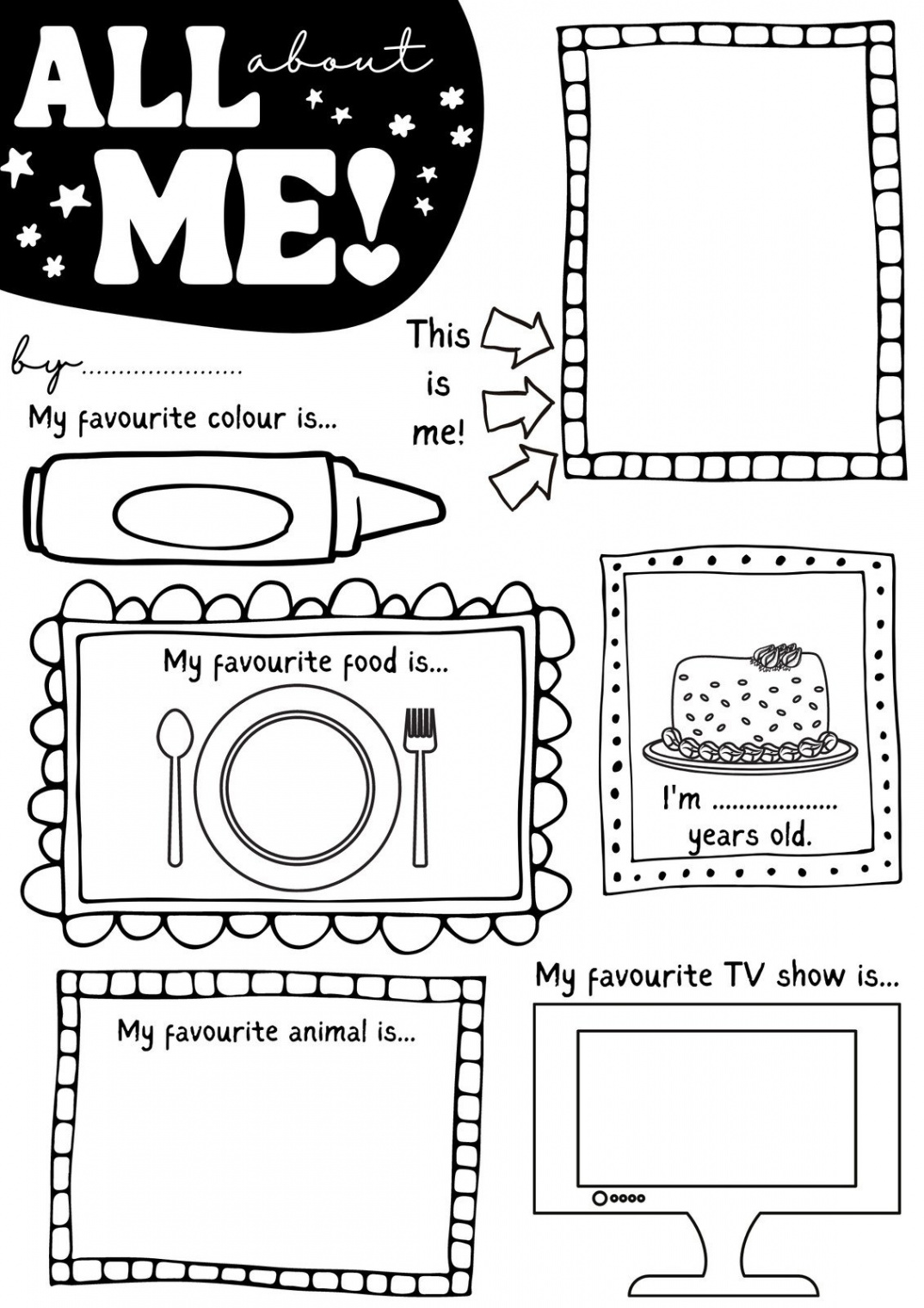 Free and printable All About Me worksheet templates  Canva