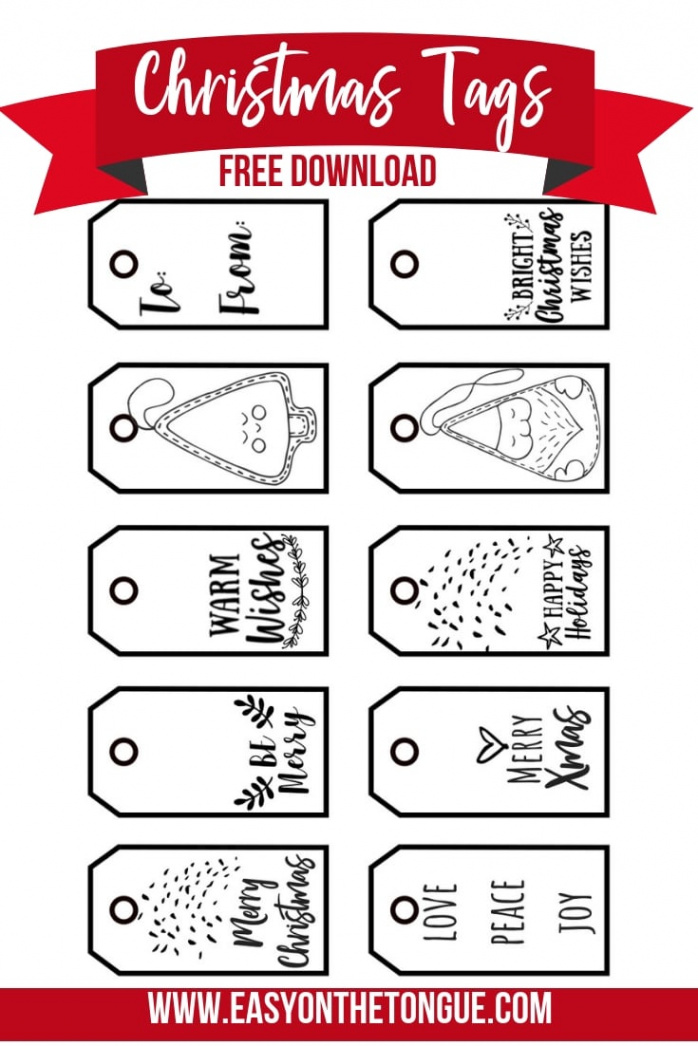 Free Black & White Christmas Gift Tags + a download for you