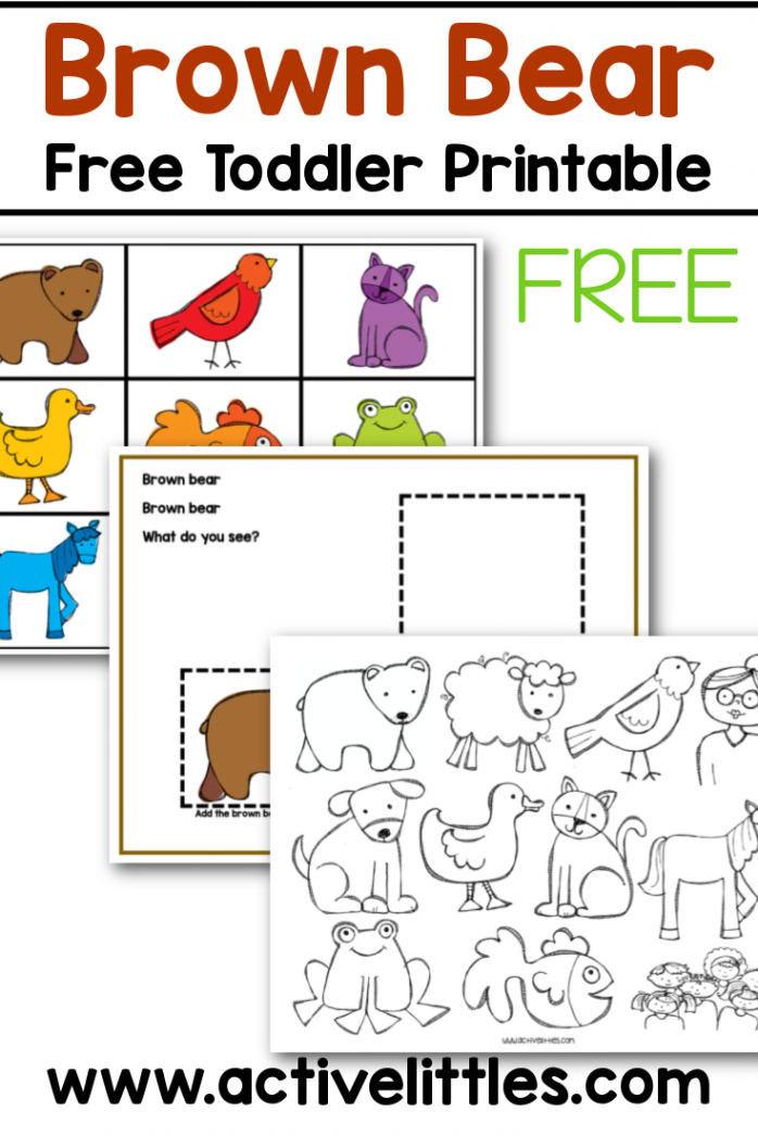 Free Brown Bear Color Matching Printable for Toddlers - Active Littles