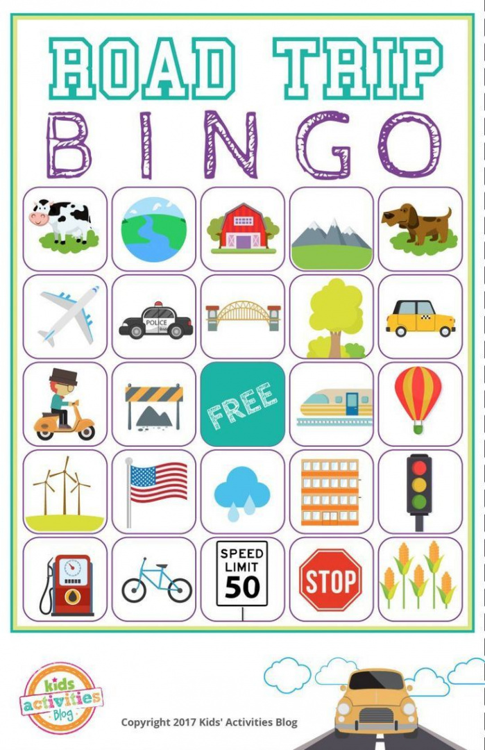 FREE Car Bingo Printable  Road trip bingo, Bingo printable