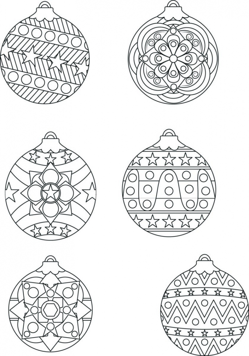 FREE Christmas Ornaments Coloring Pages Printable PDF Pack! - Leap