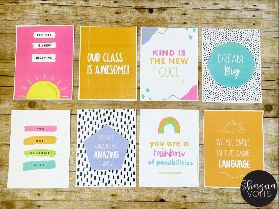 Free Classroom Decor that will Inspire your Students - Shayna Vohs