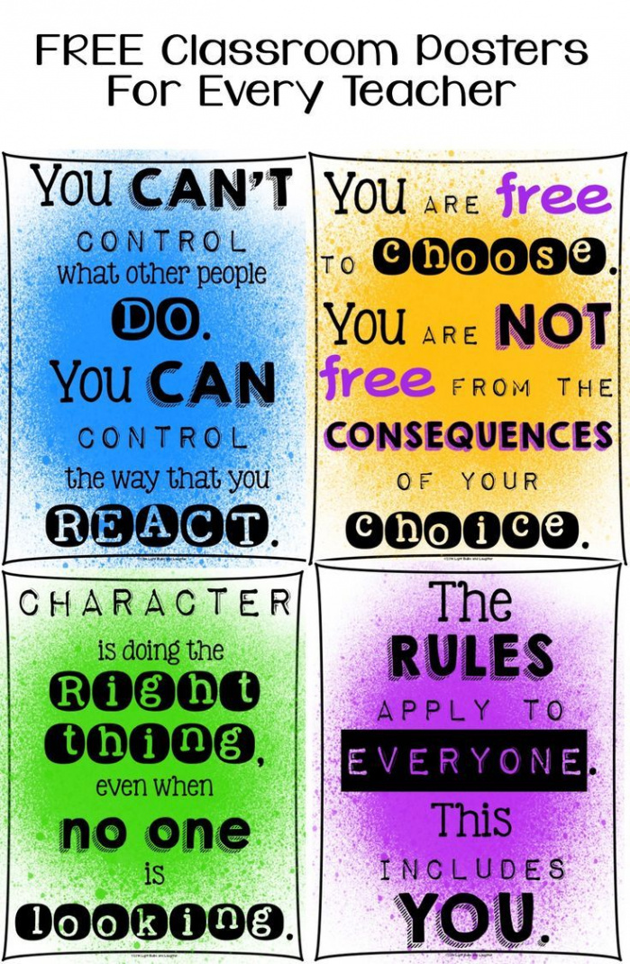 FREE Classroom Posters For Every Teacher  Classroom posters free