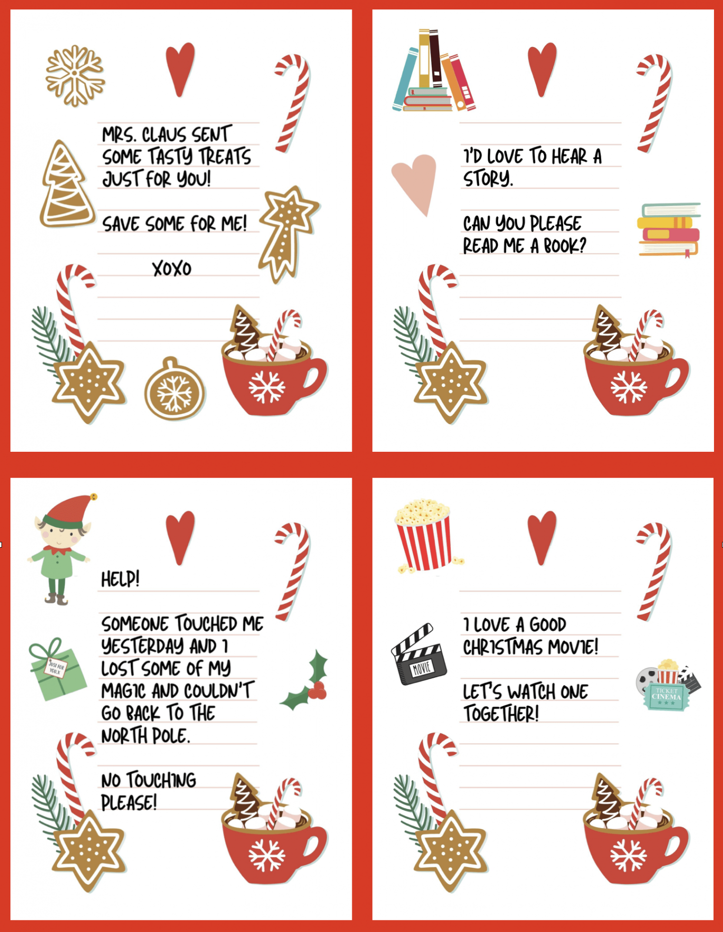 FREE Elf on the Shelf Notes Printables - Make Life Lovely