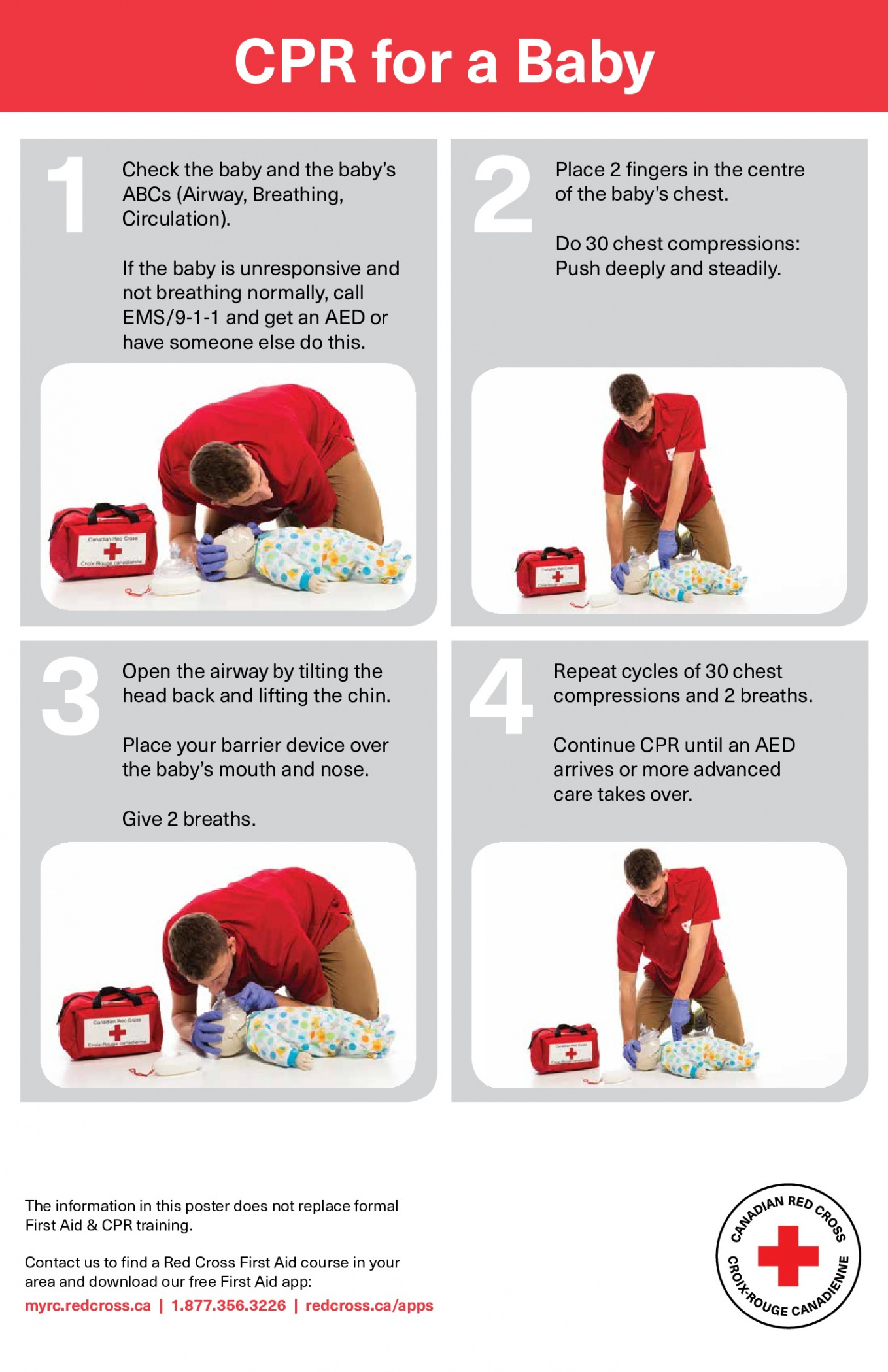 Free First Aid Red Cross Infant CPR Labor Law Poster