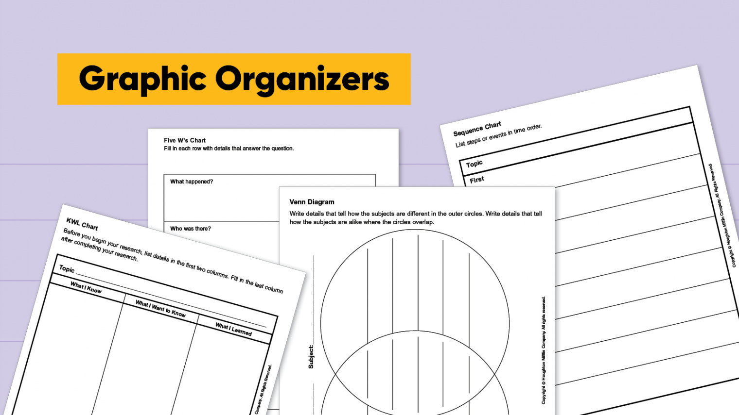 Free Graphic Organizer Templates  Houghton Mifflin Harcourt