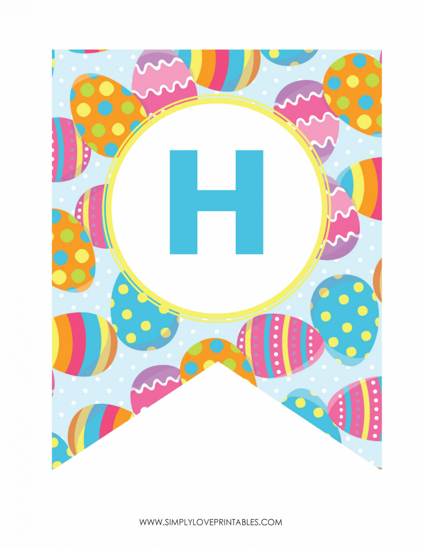 Free Happy Easter Banner  Simply Love Printables