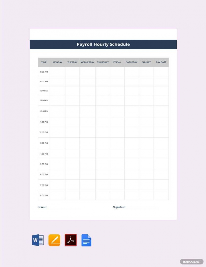 FREE Hourly Schedule Template Download - Word, Google Docs, Excel