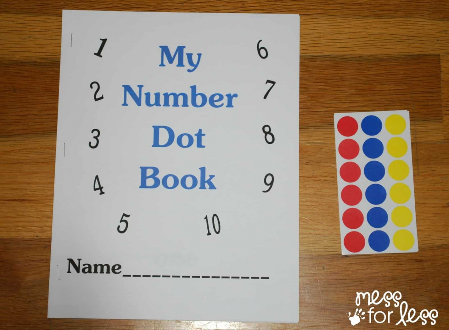 Free Math Printables Number Book - Mess for Less