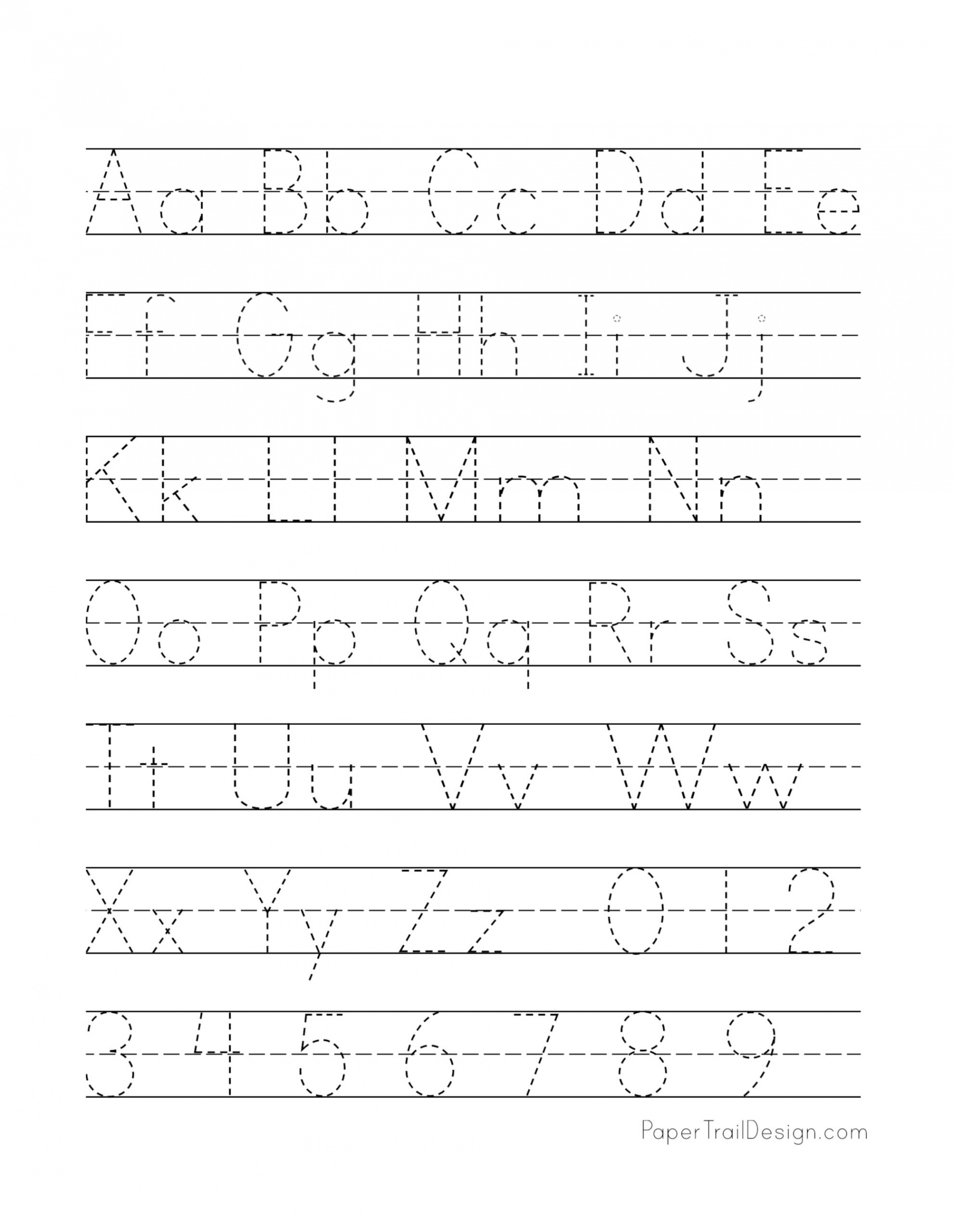 Free Printable Alphabet Handwriting Practice Sheets - Paper Trail