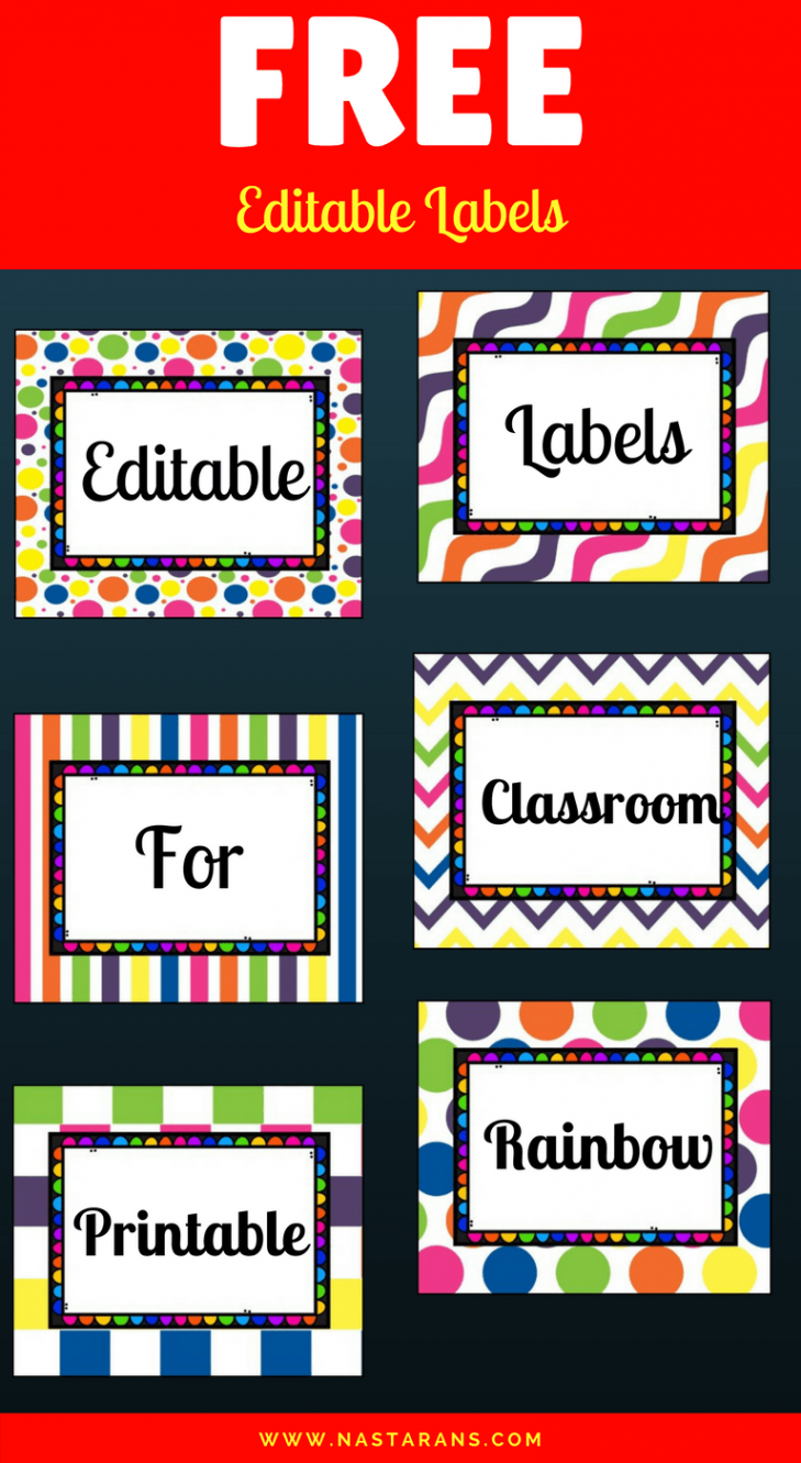 Free Printable And Editable Labels For Classroom Organization