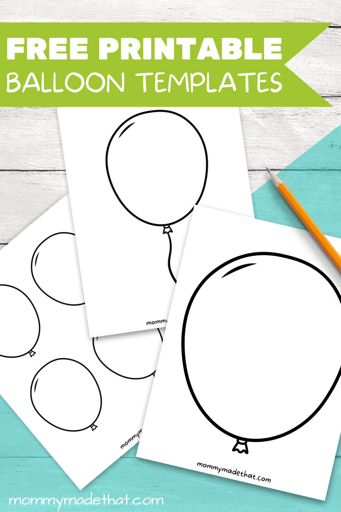 Free Printable Balloon Templates (Different Sizes!!)