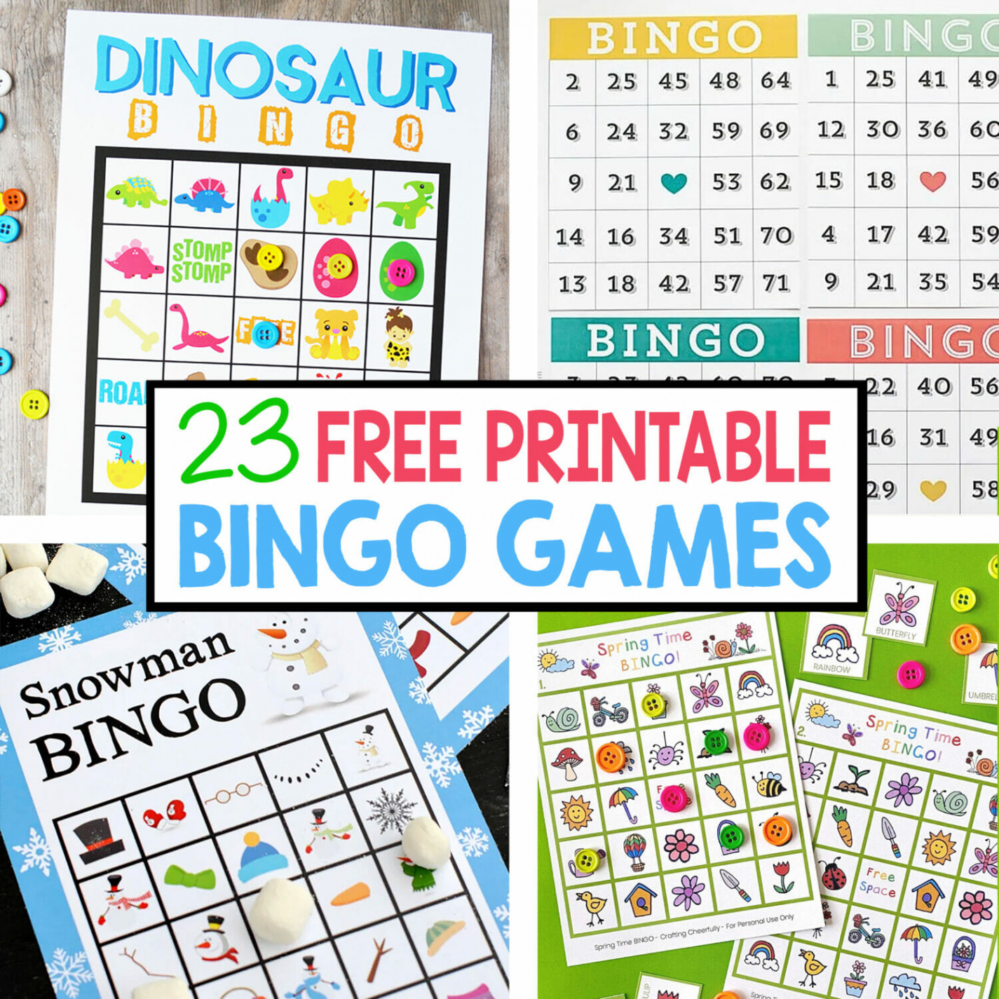 Free Printable Bingo Games - Crafting Cheerfully