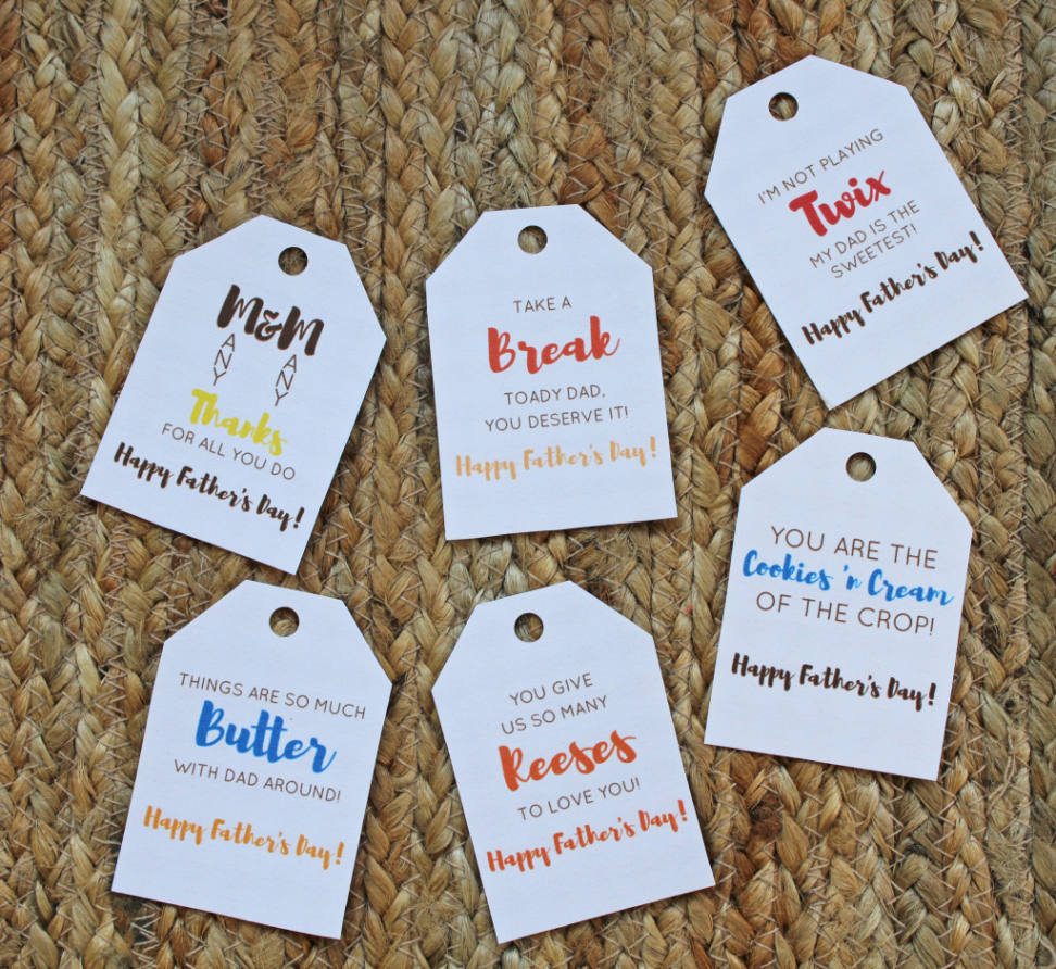 Free Printable Candy Tags for Father