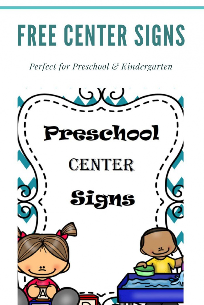 Free Printable Center Signs  Preschool center labels, Preschool