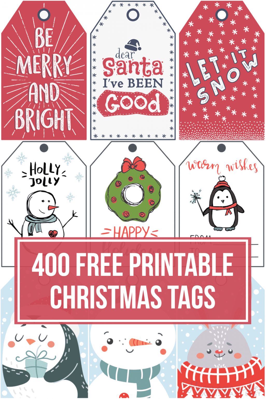 + Free Printable Christmas Tags for your Holiday Gifts