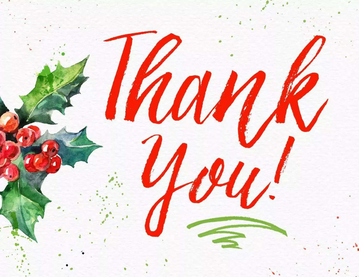 Free, Printable Christmas Thank You Cards