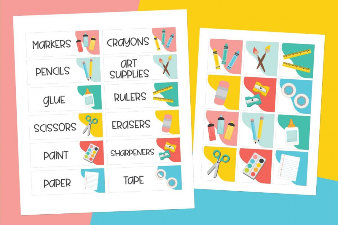 Free Printable Classroom School Supply Labels - Hey, Let