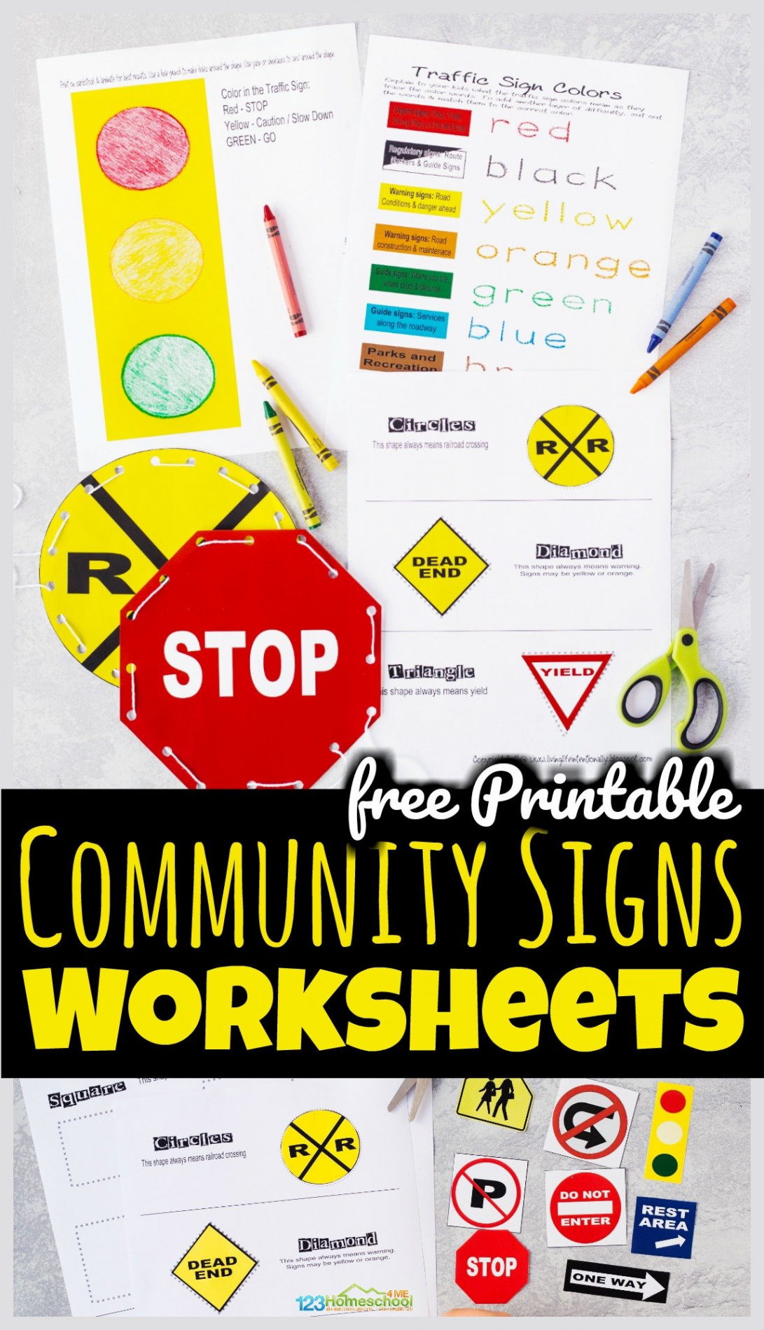 Free Printable Community Signs Worksheets