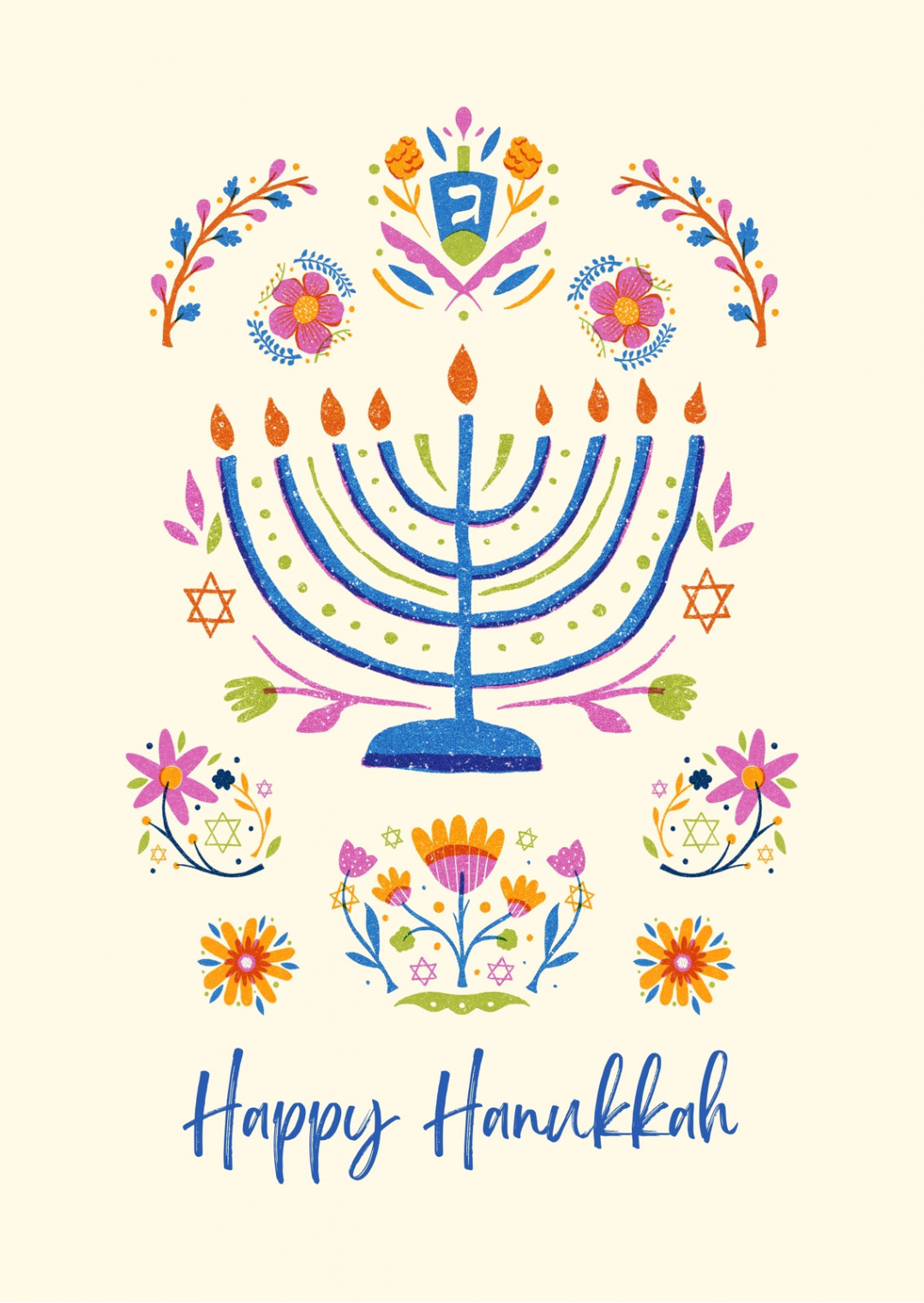 Free printable, customizable Hanukkah card templates  Canva