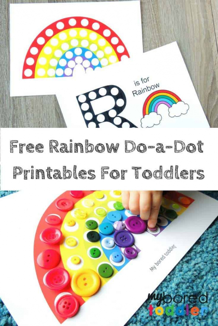 Free Printable Do-a-Dot Rainbow Activity - My Bored Toddler