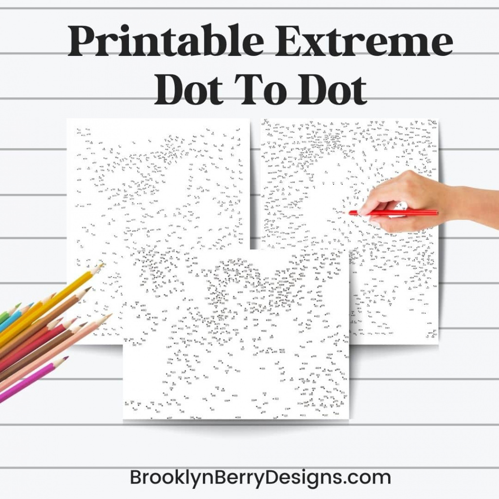 Free Printable Dot To Dot Extreme Level - Brooklyn Berry Designs