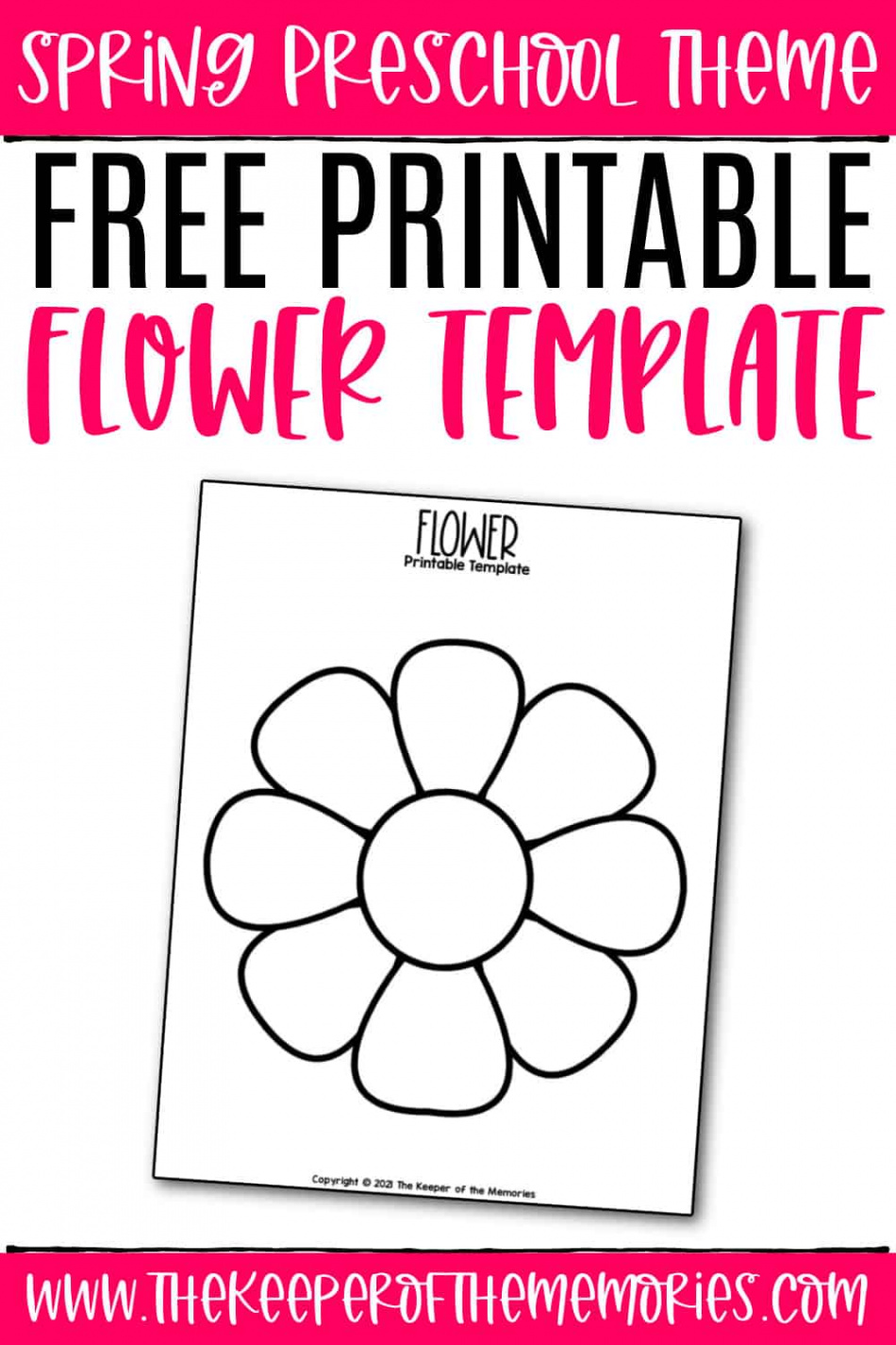 Free Printable Flower Template - The Keeper of the Memories