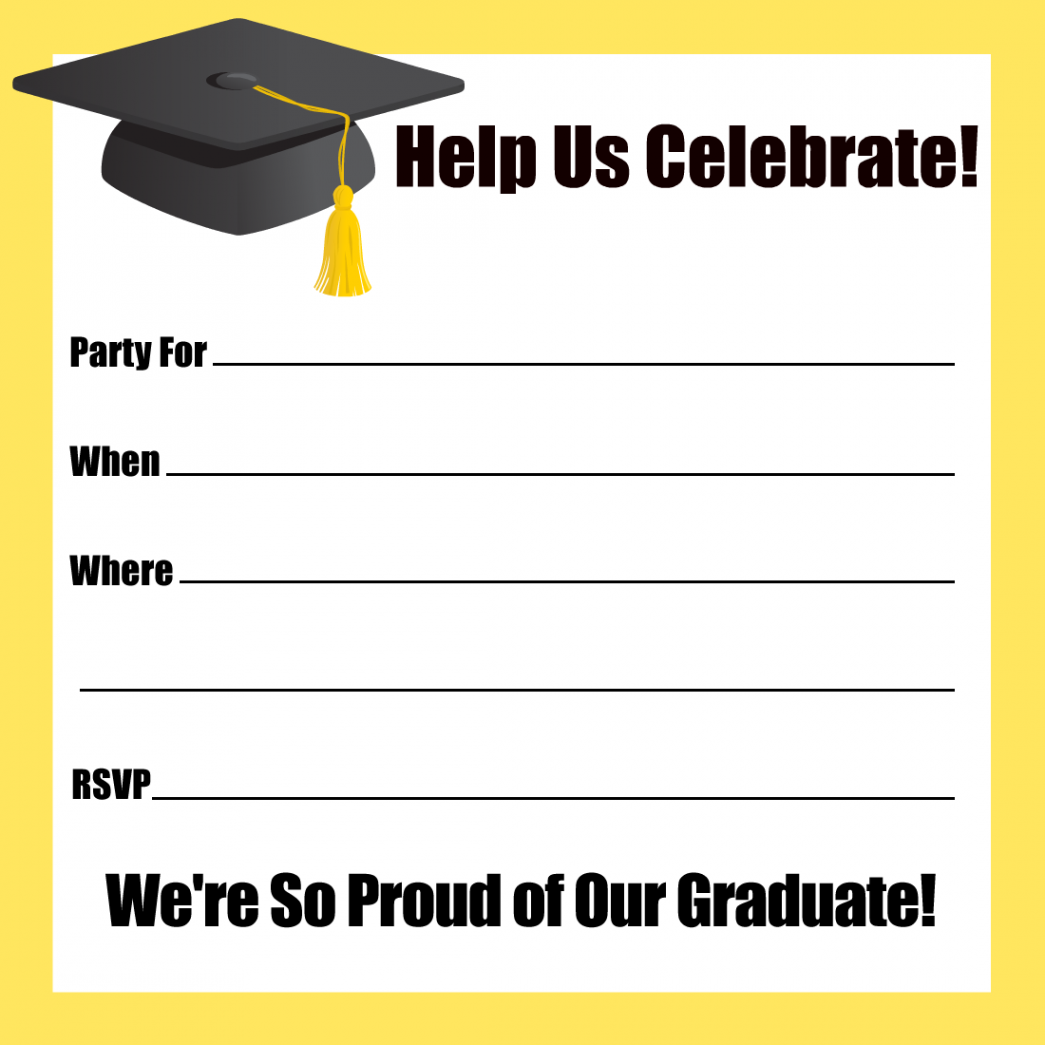 Free Printable Graduation Party Invitations  Free printable