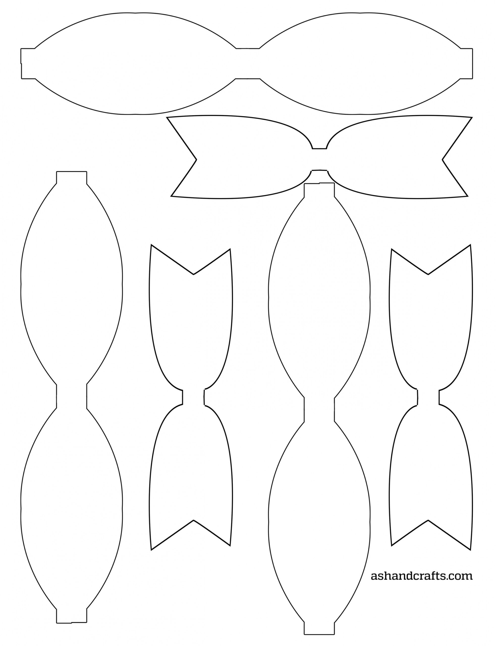 Free Printable Hair Bow Template - Printable Templates Free