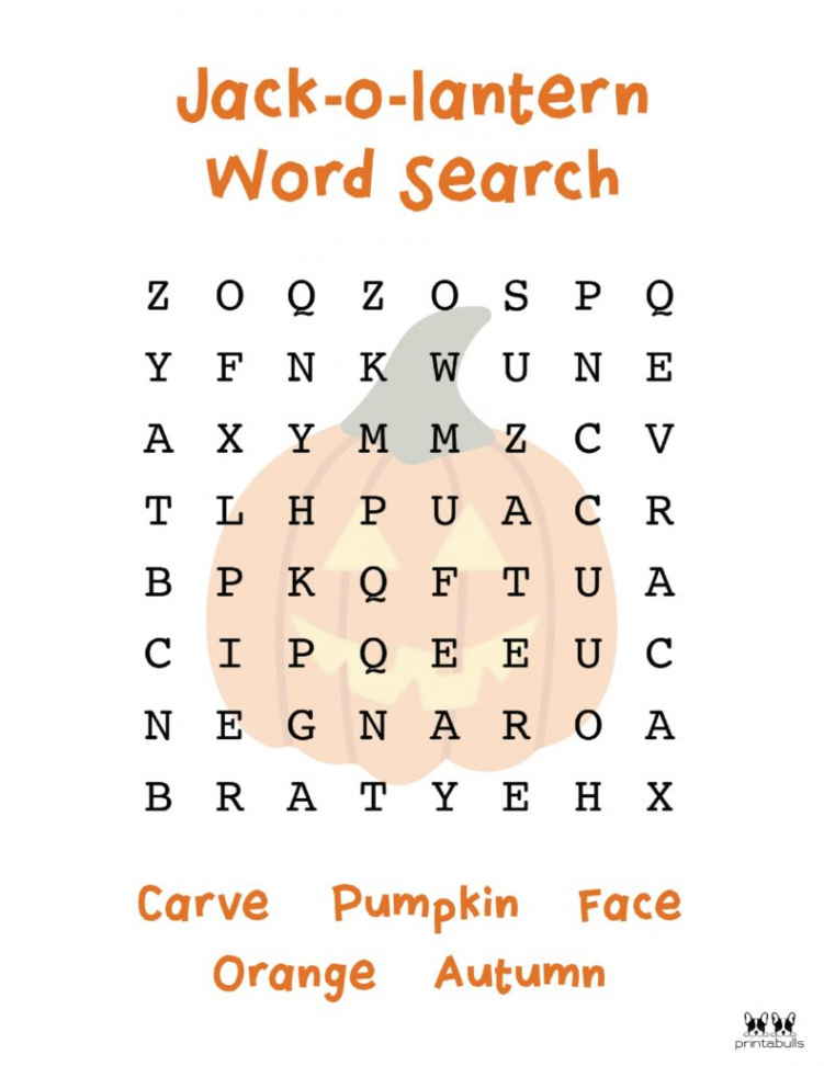 Free Printable Halloween Word Searches  Printabulls