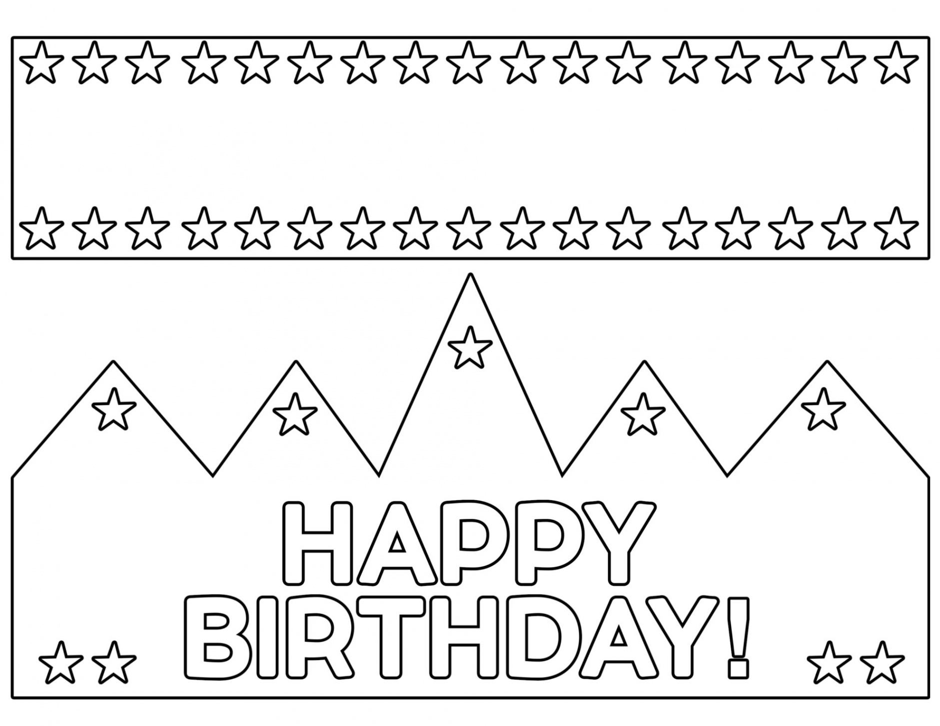 Free Printable Happy Birthday Crown - Paper Trail Design