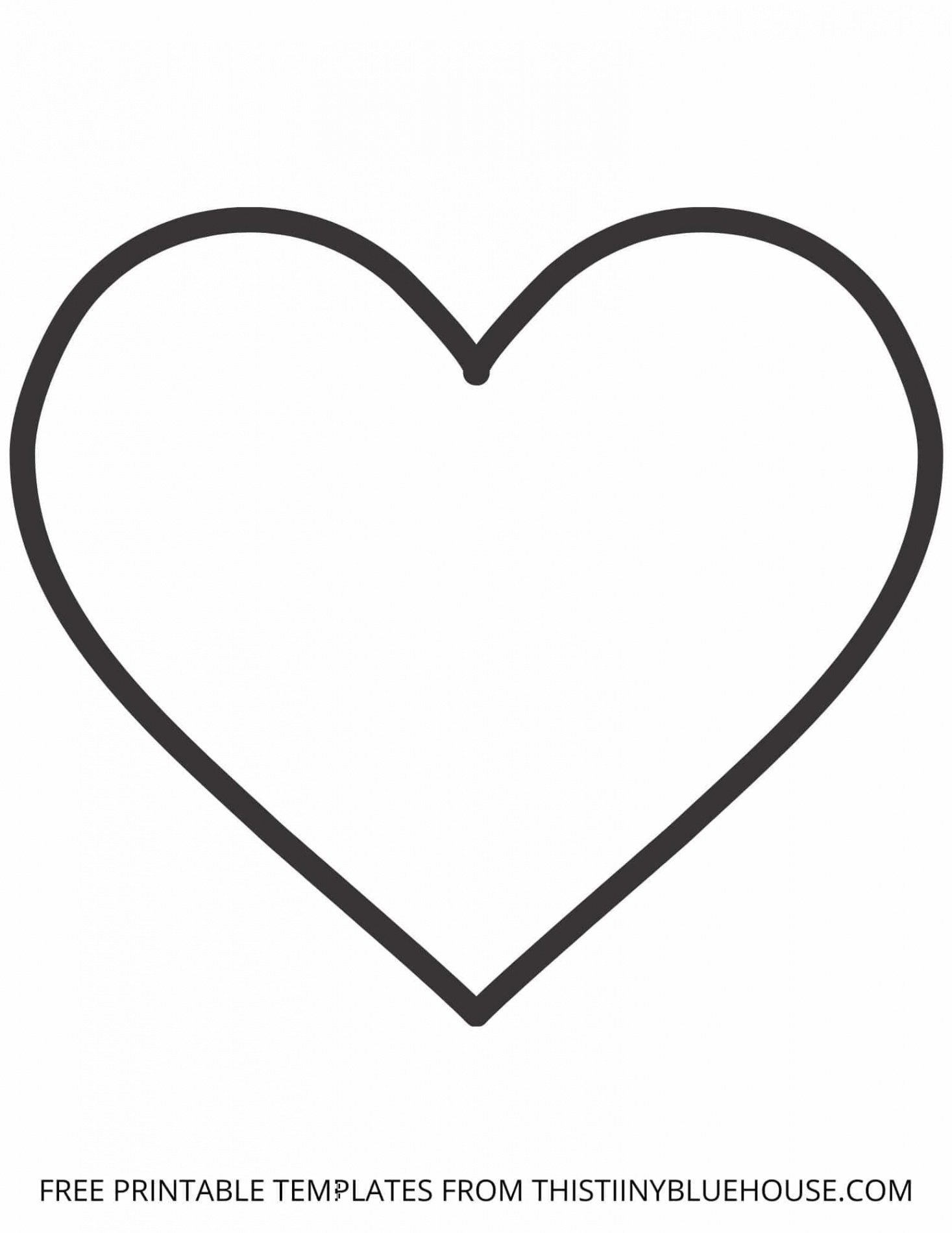 Free Printable Heart Template ( sizes of Heart Outlines Small