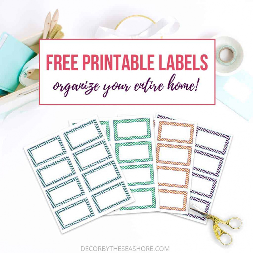 Free Printable Labels to Organize Your Entire Home  Free