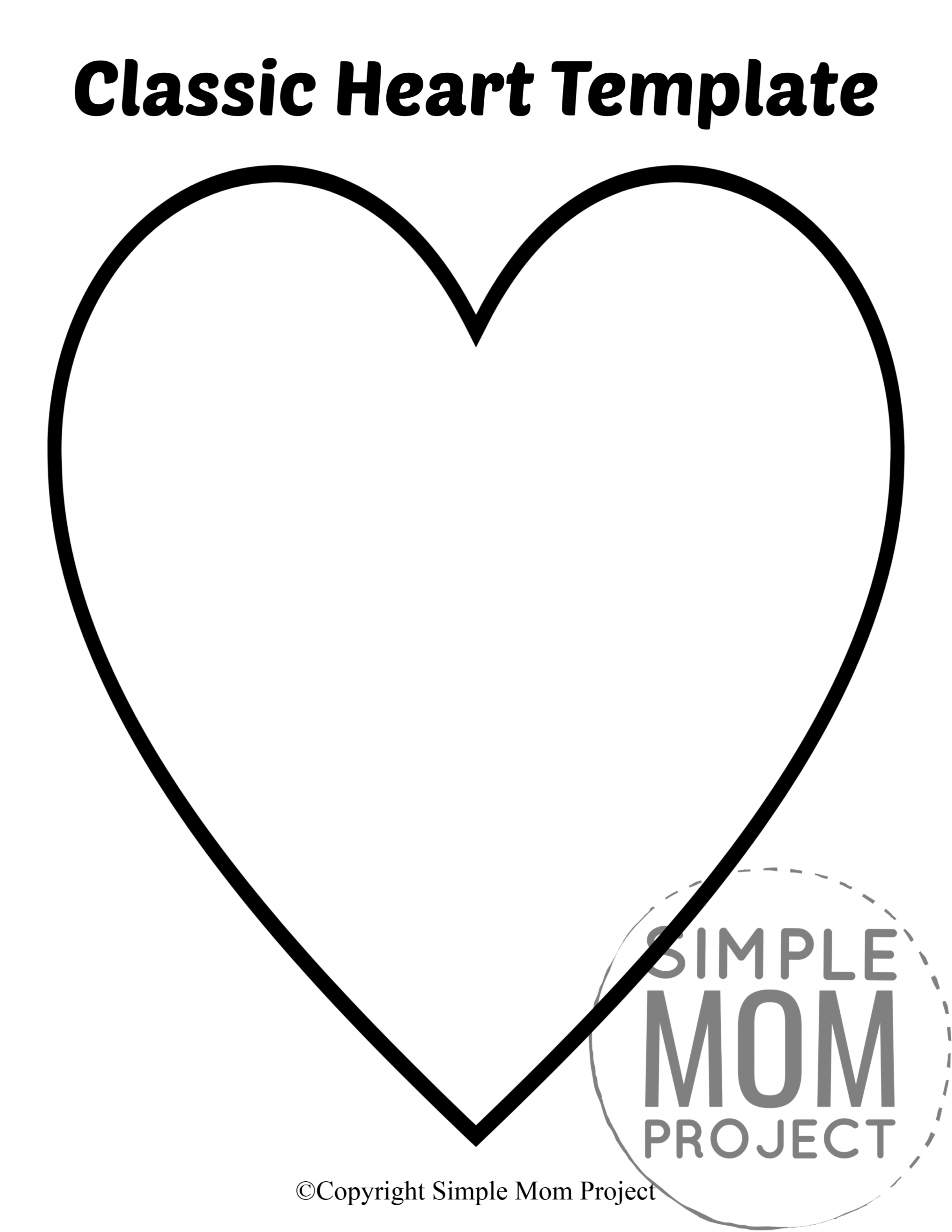 Free Printable Large Heart Shape Templates  Heart shapes template