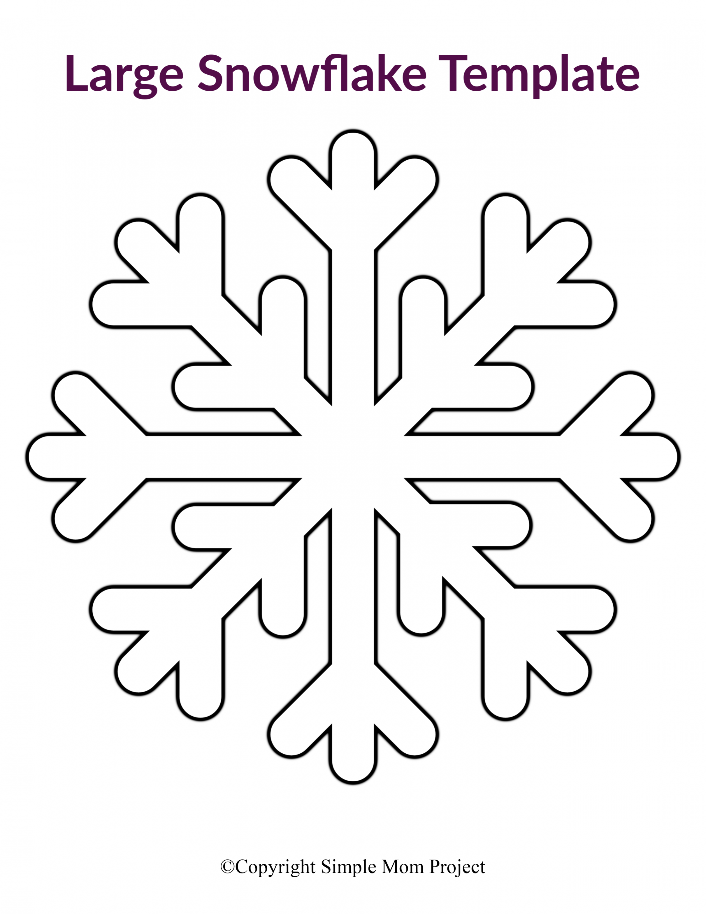 Free Printable Large Snowflake Templates – Simple Mom Project