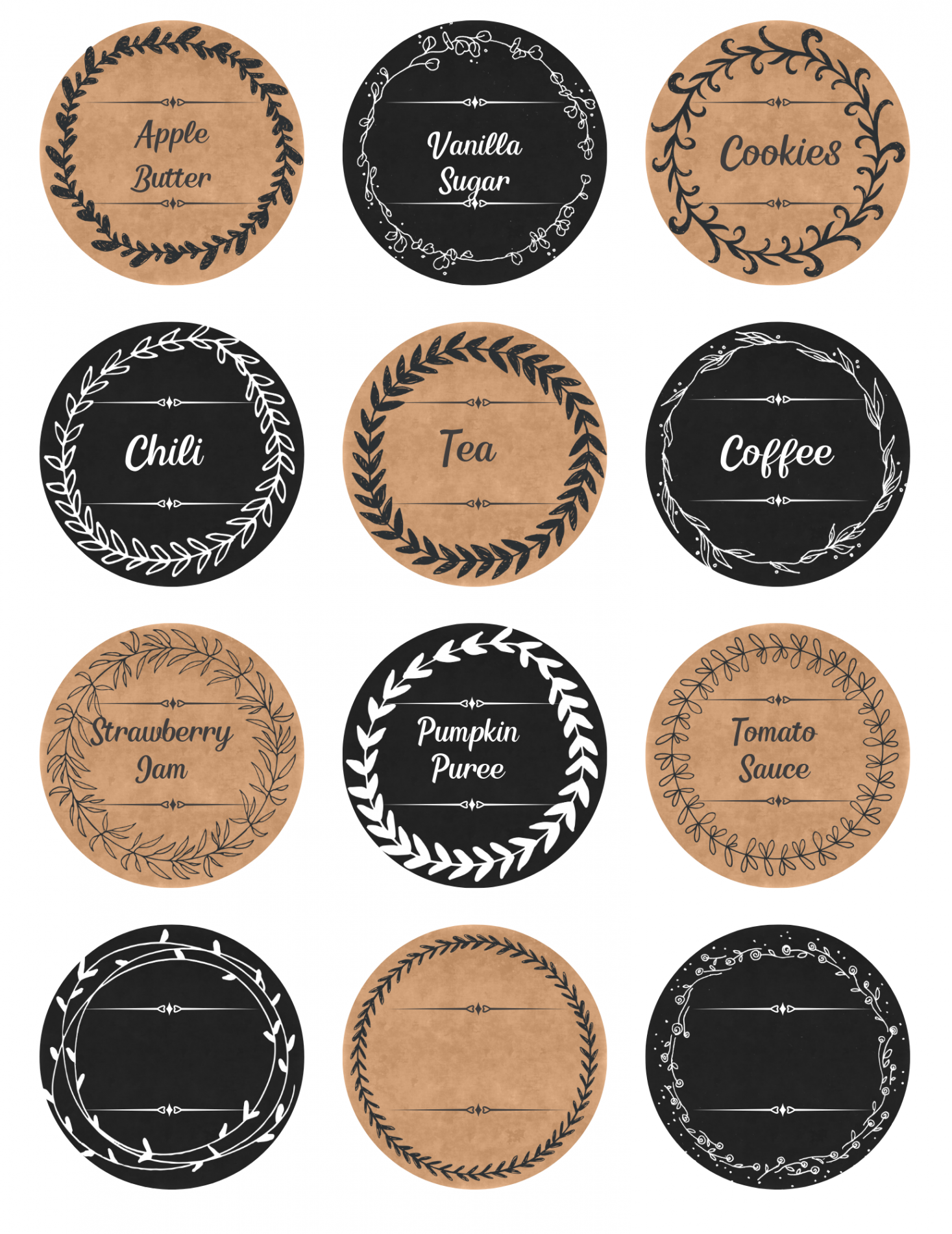 Free Printable Mason Jar Labels - Ripped Jeans & Bifocals