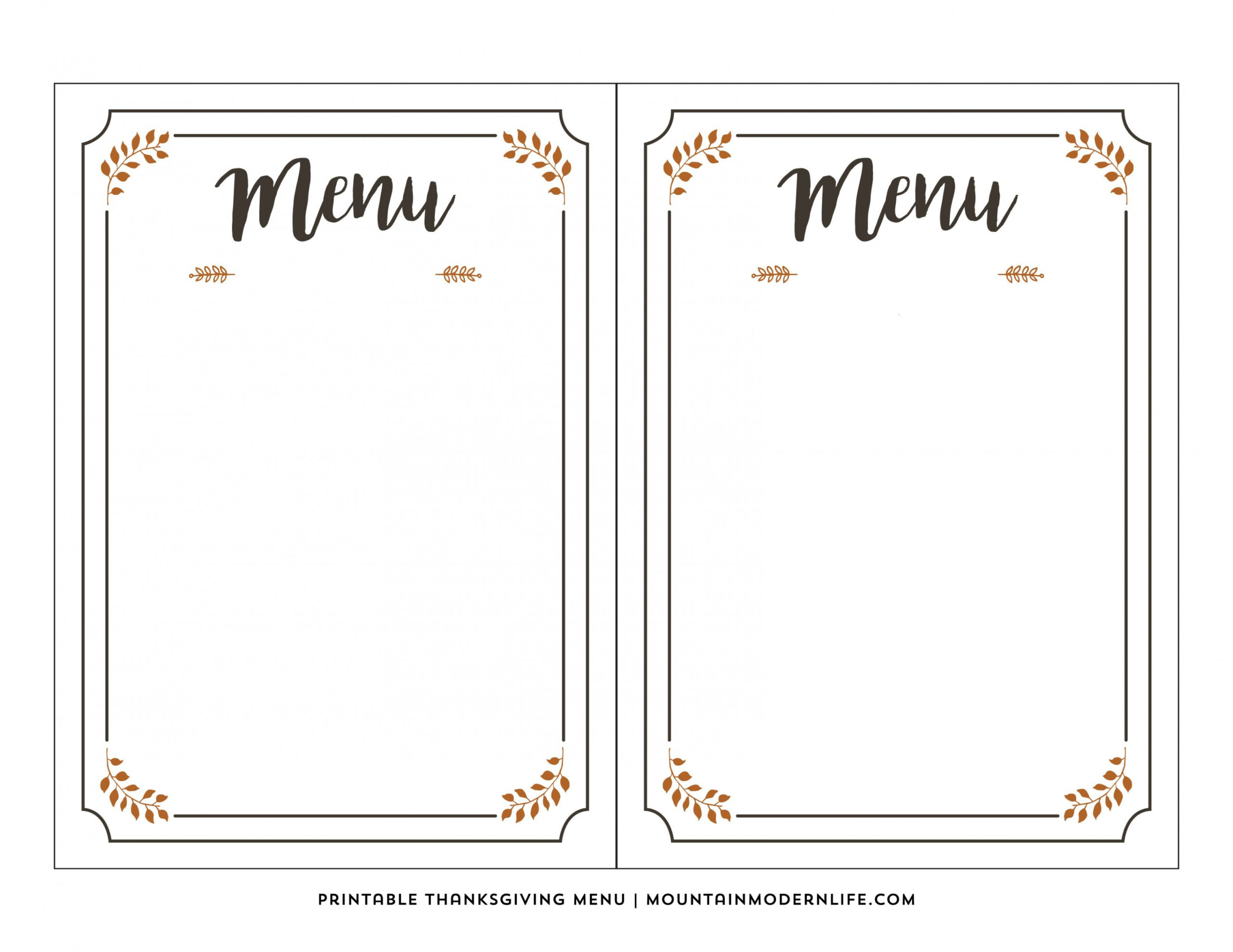 Free printable menu template, Printable menu template, Free