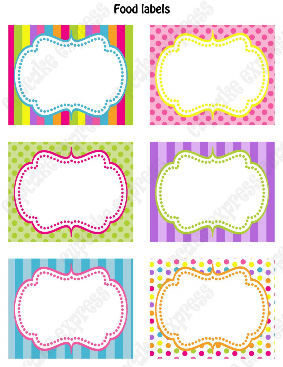 Free+Printable+Party+Food+Labels  Diy candy, Printable label