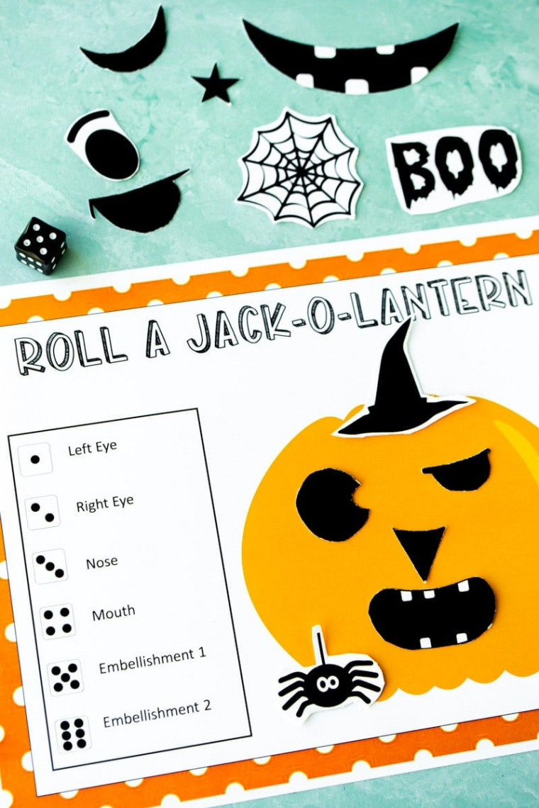 Free Printable Roll A Jack O Lantern Dice Game - Play Party Plan