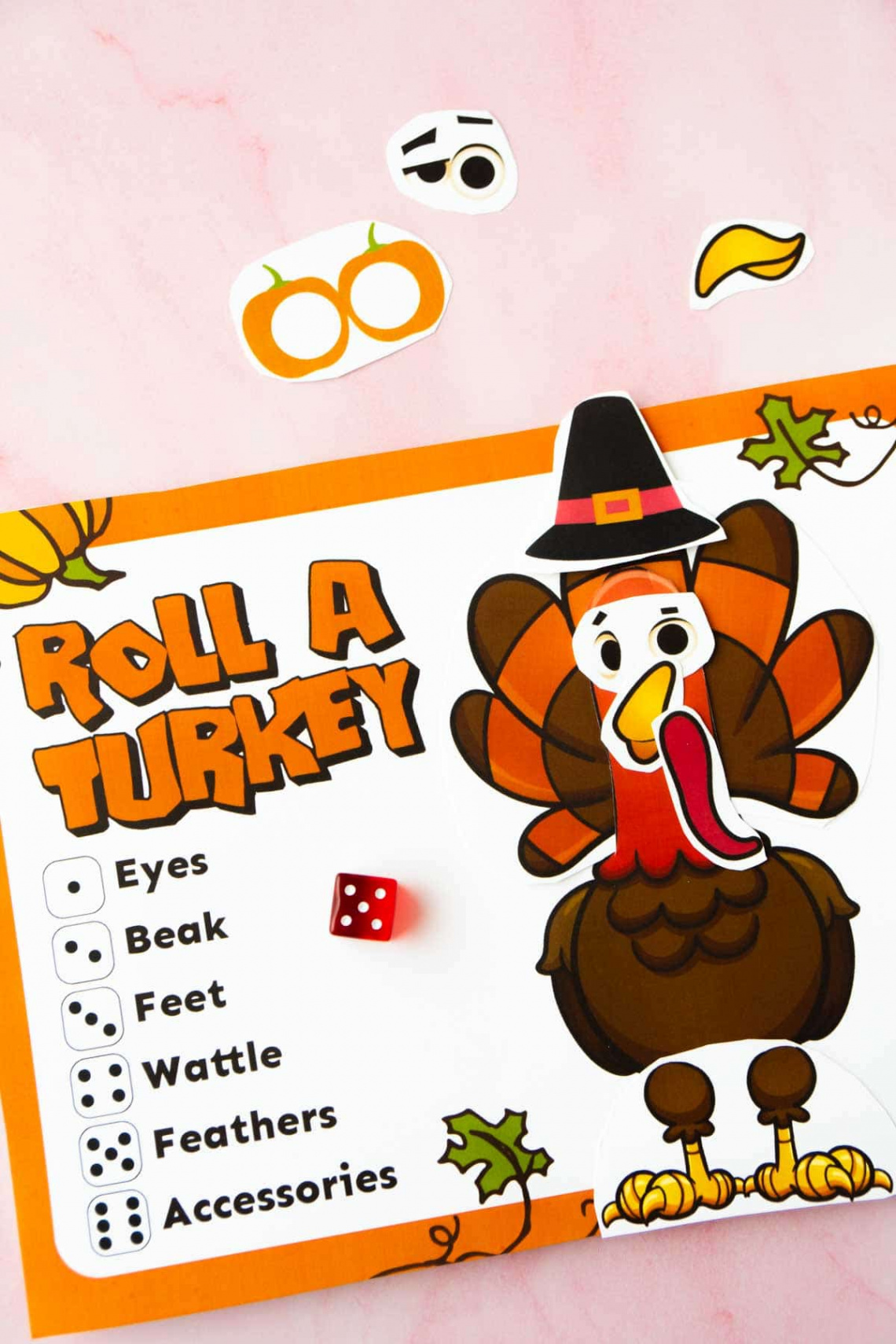 Free Printable Roll A Turkey Dice Game - Play Party Plan