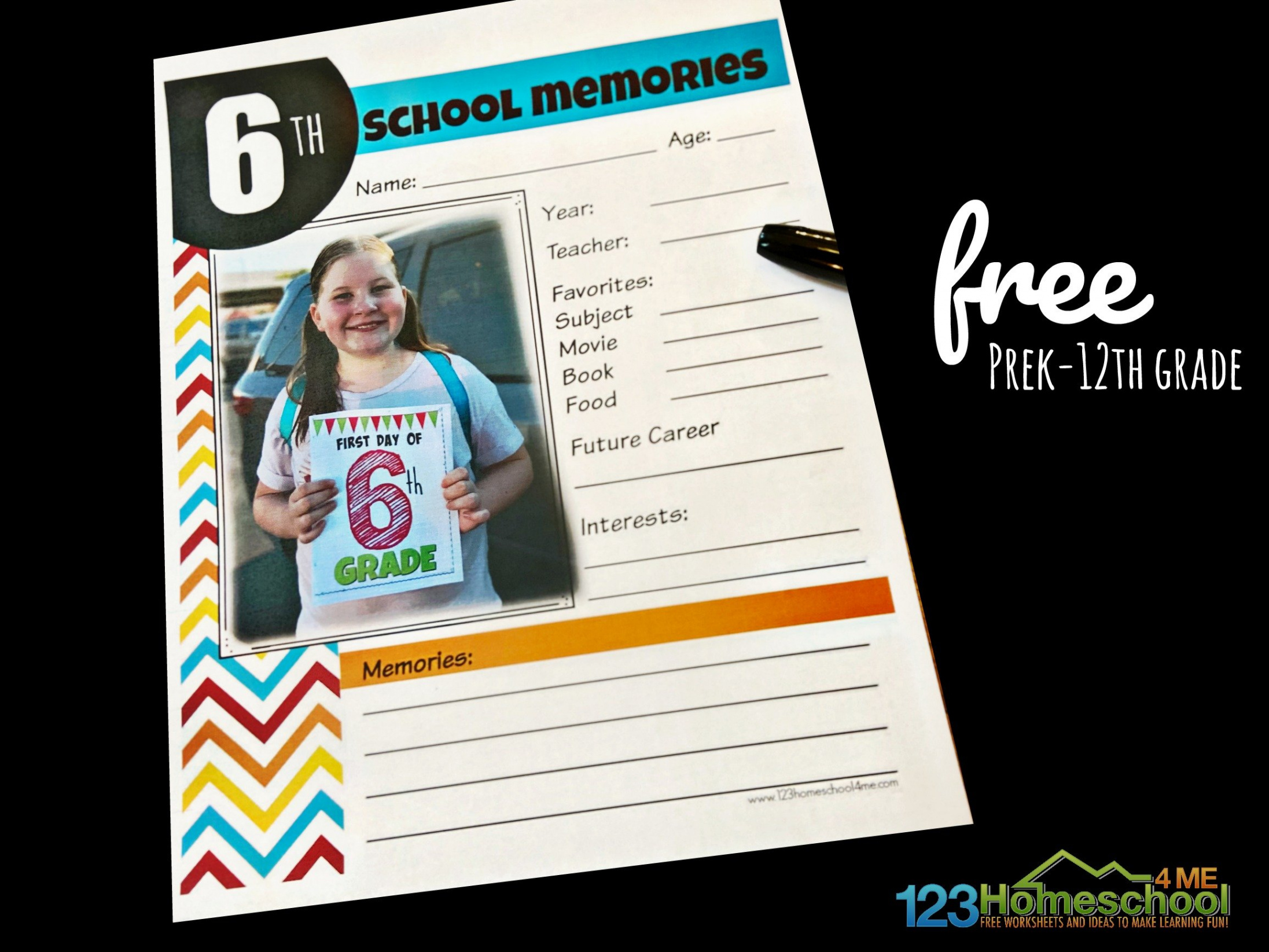 FREE Printable School Memory Book (with pdf template)