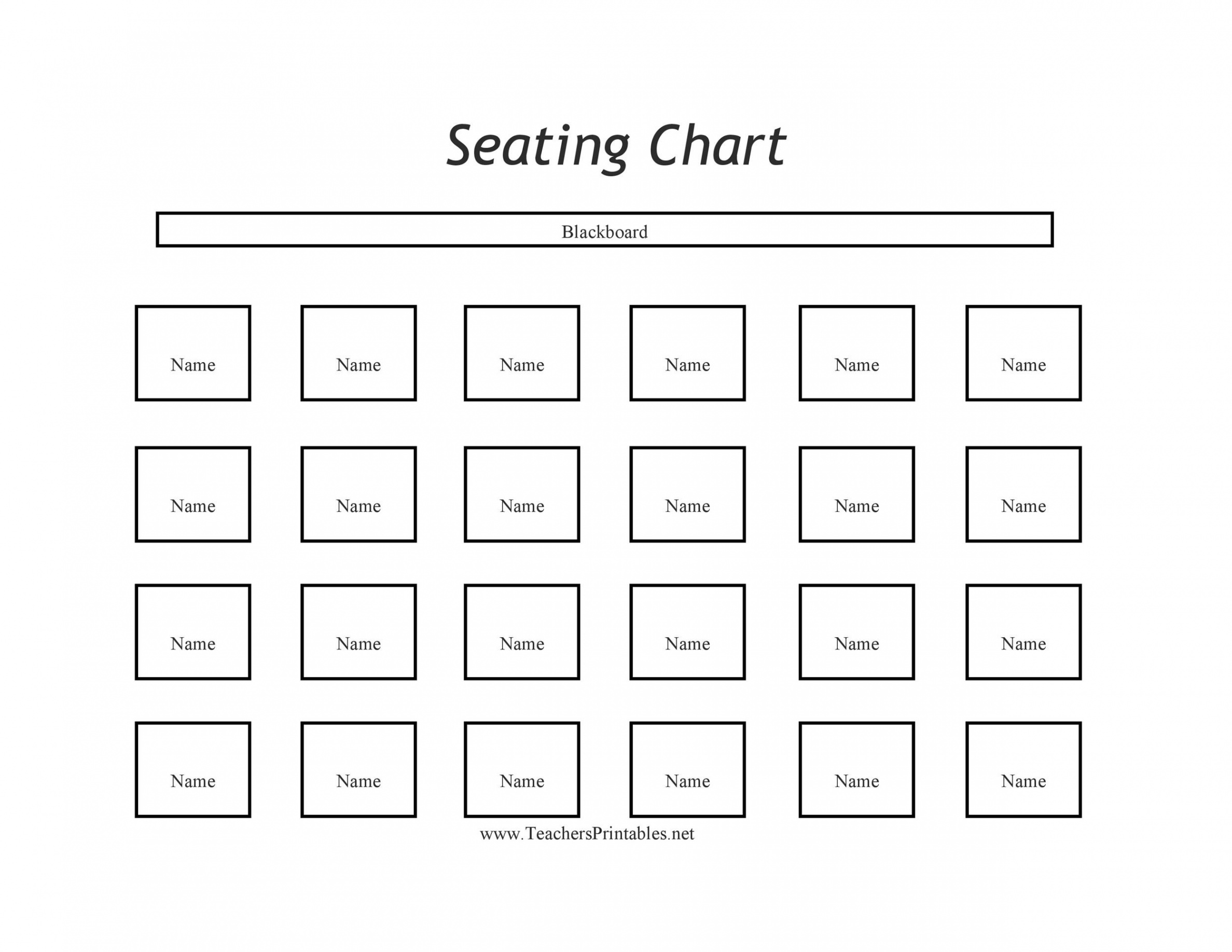 Free Printable Seating Chart Template - Printable Templates Free