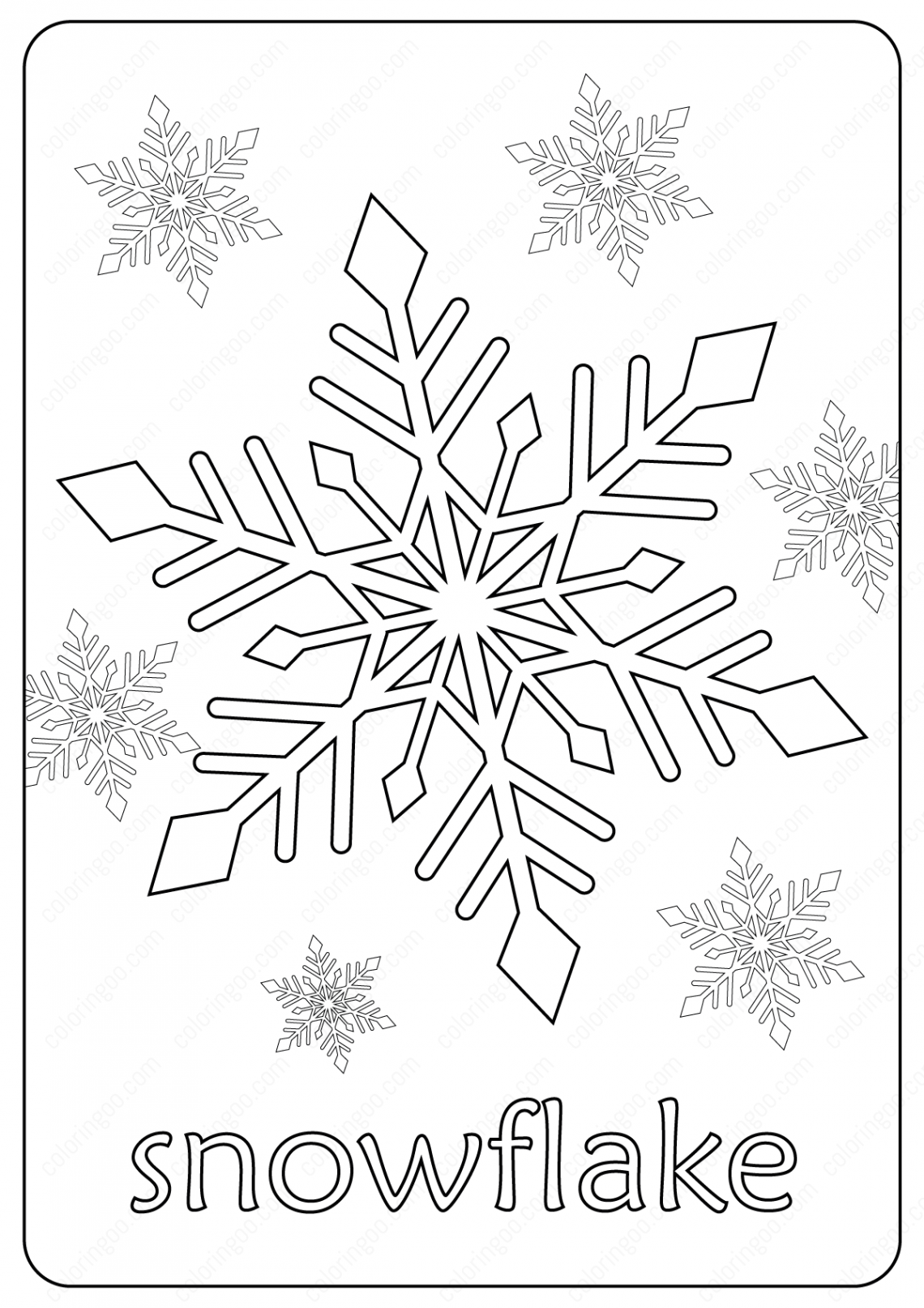 Free Printable Snowflake Coloring Pages  Snowflake coloring pages