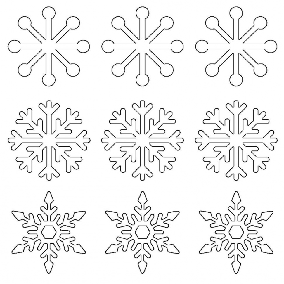 Free Printable Snowflake Templates –  Large & Small Stencil