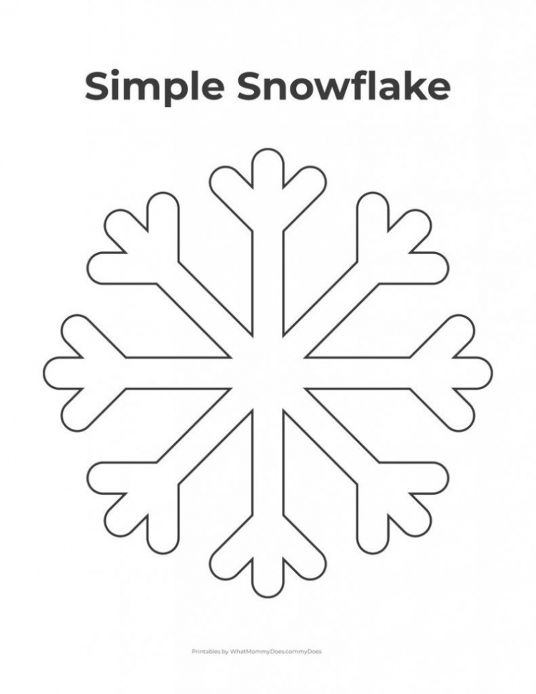 Free Printable Snowflake Templates –  Large & Small Stencil