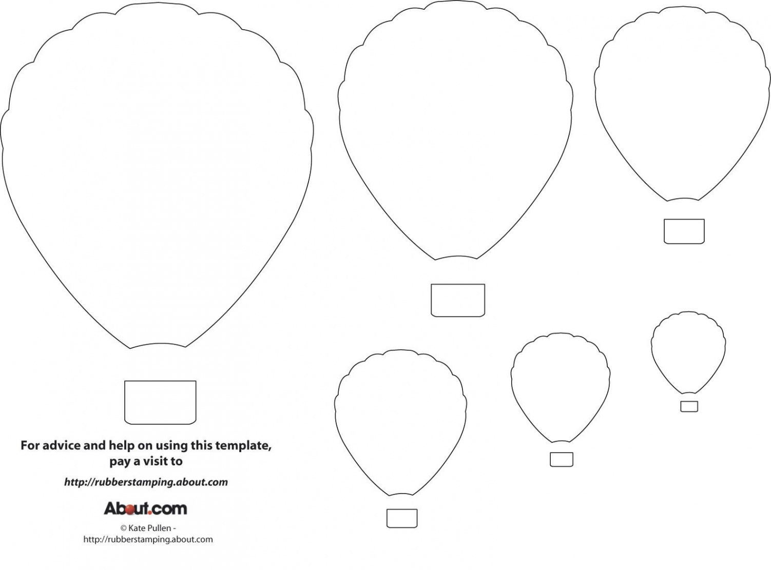 Free Printable Templates  Balloon template, Hot air balloon