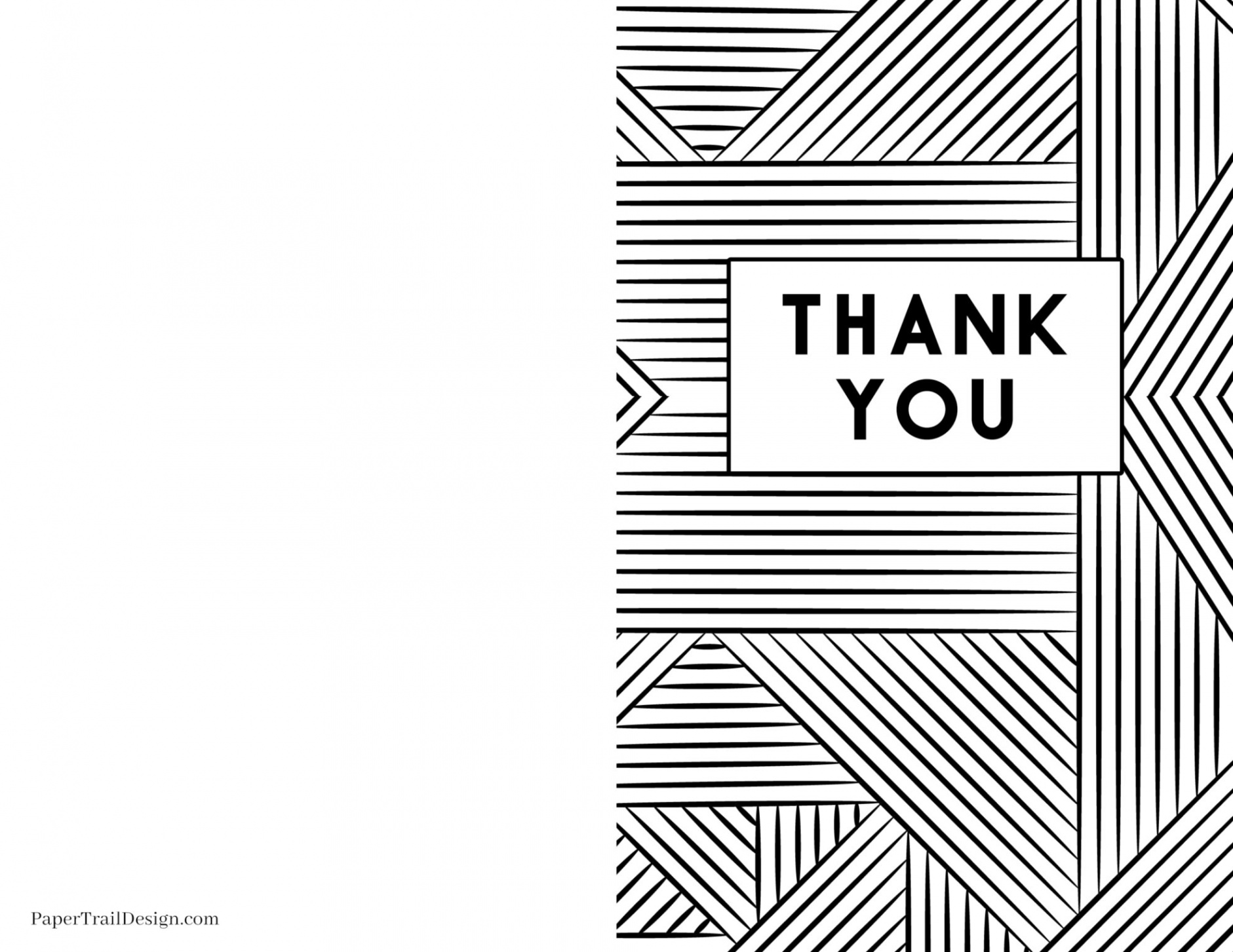 Free Printable Thank You Cards - Paper Trail Design