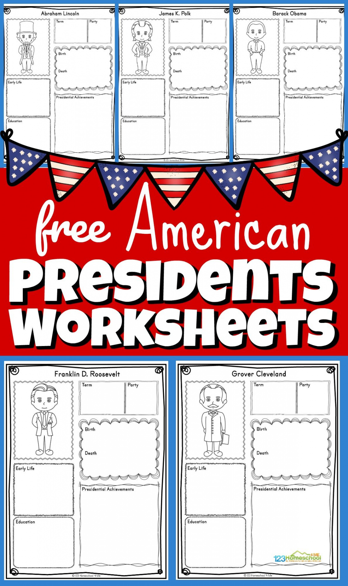 🦅 FREE Printable US President Worksheets